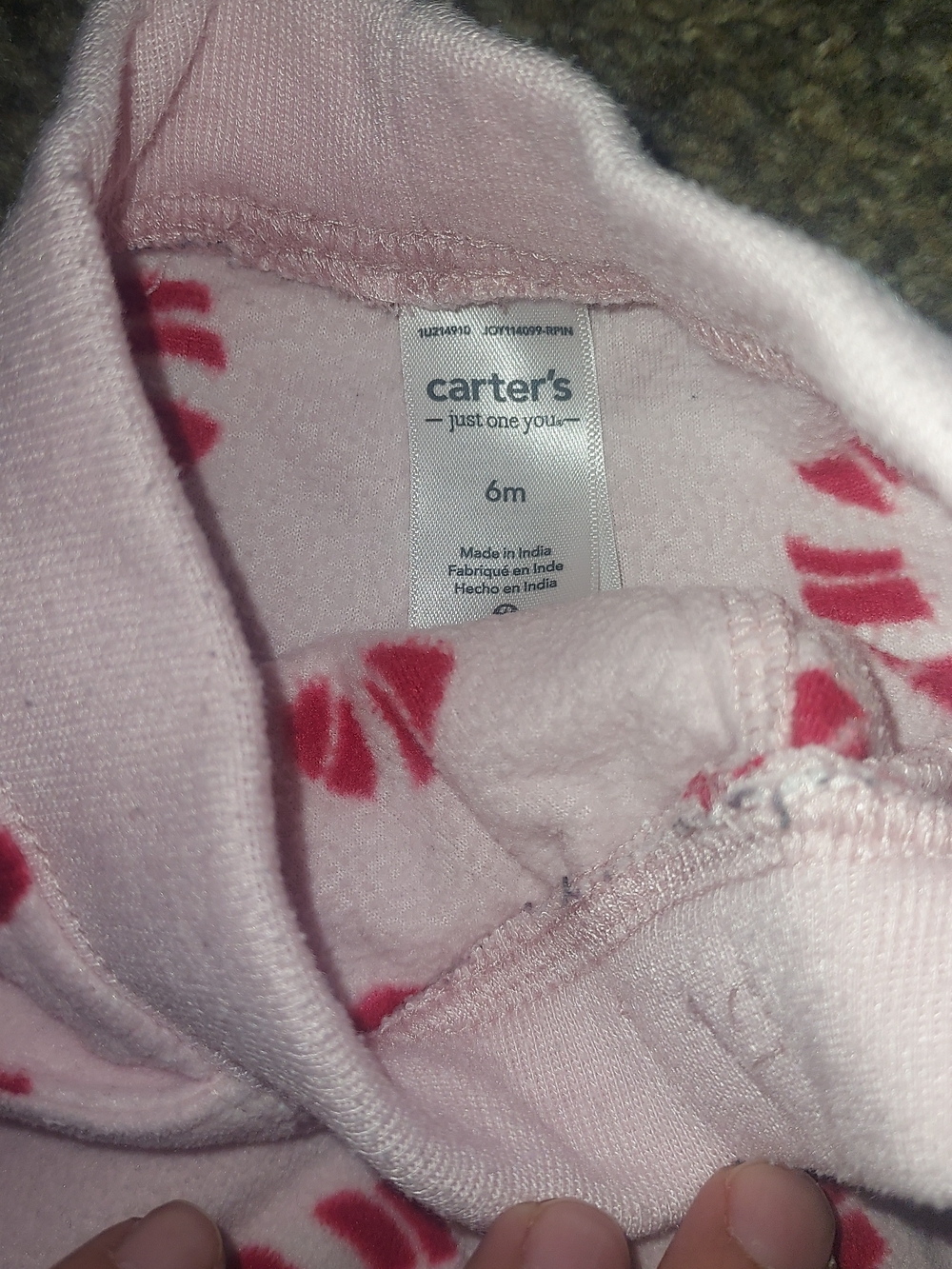 Carter's White & Red Candy Cane Sweatshirt and Jogger Set - Picture 2 of 2